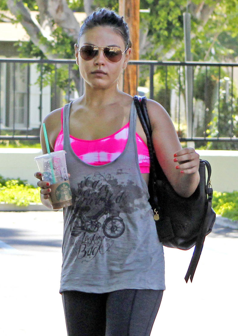 Mila Kunis Arriving Dance Studio Studio City