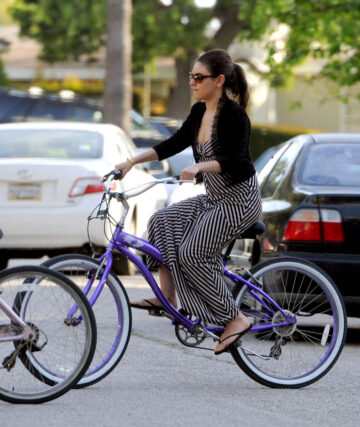 Mila Kunis Bike Rides Los Angeles