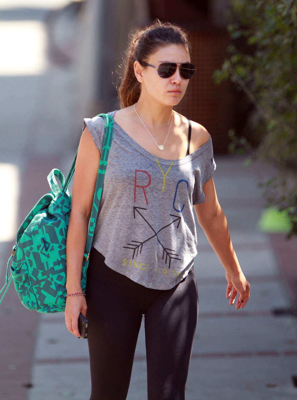 Mila Kunis Spandex Out About West Hollywood