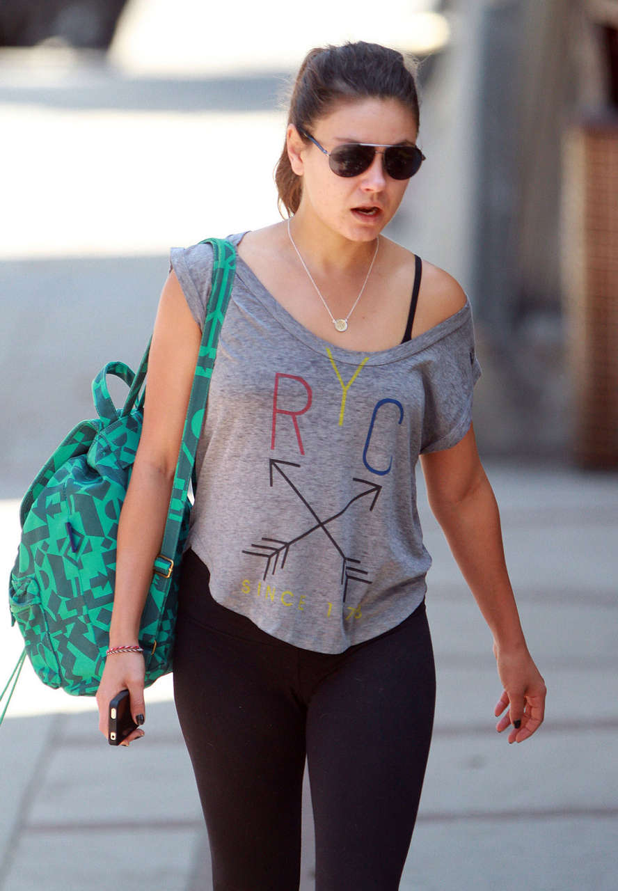 Mila Kunis Spandex Out About West Hollywood
