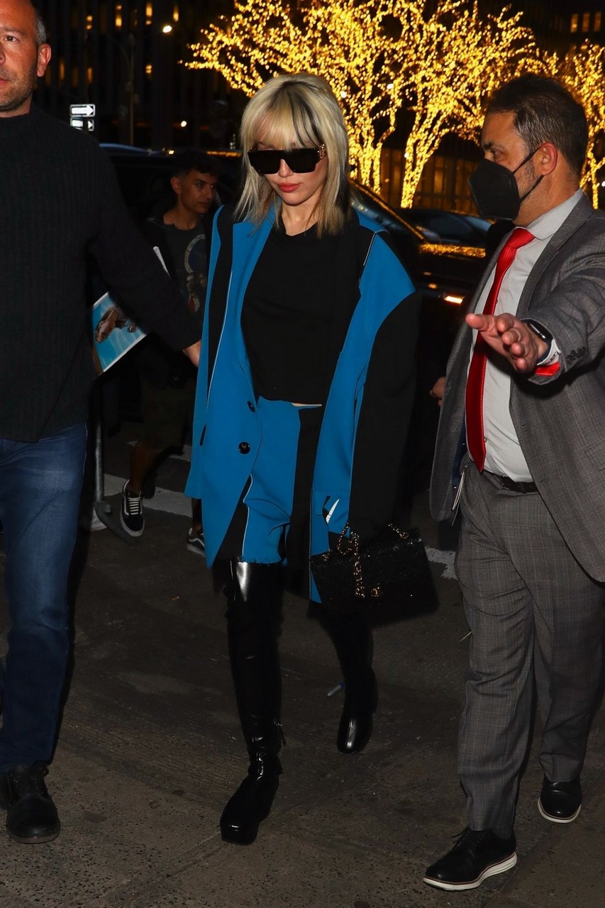Miley Cyrus Arrives Jimmy Fallon New York
