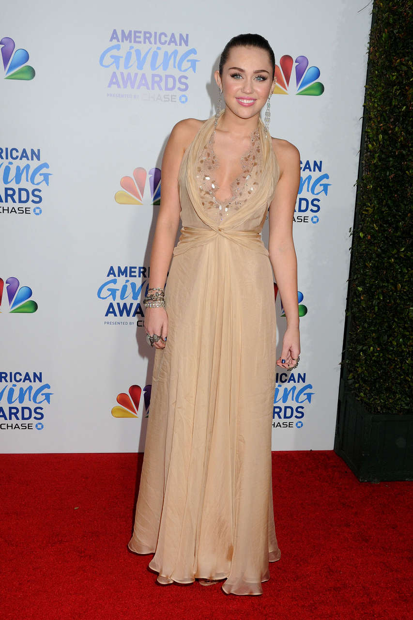 Miley Cyrus At 2011 American Giving Awards In Los Angeles