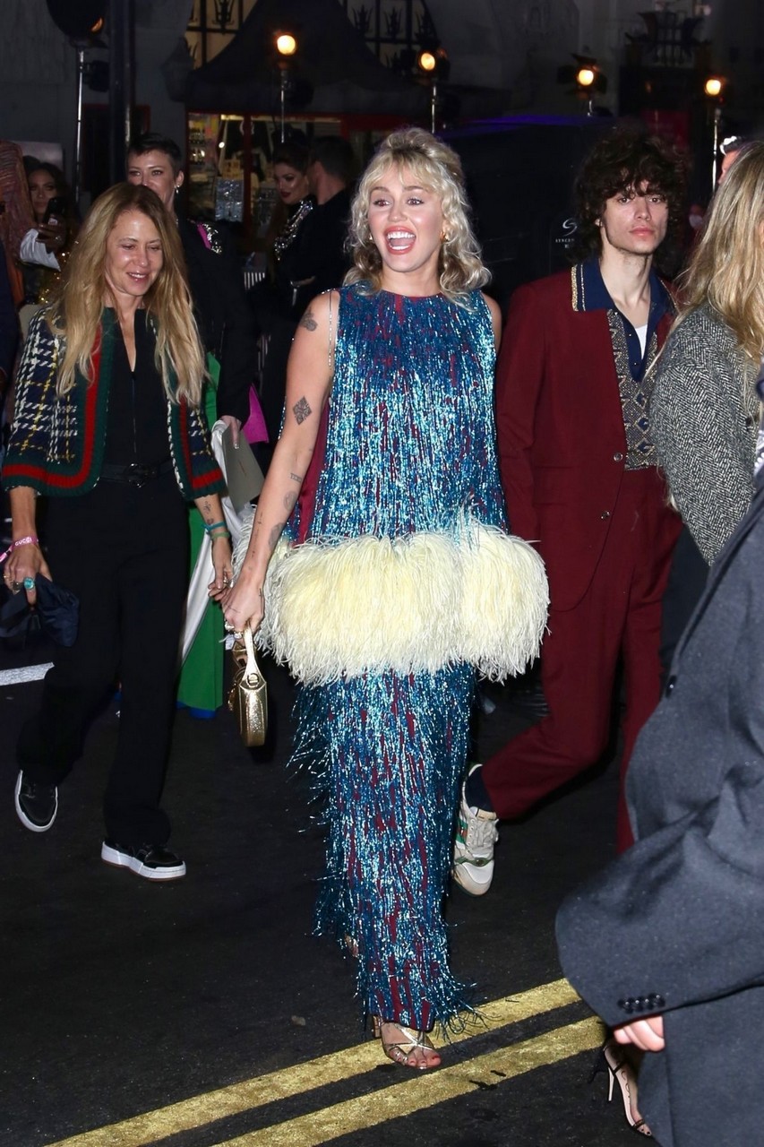 Miley Cyrus Leaves Gucci Fashion Show Hollywood