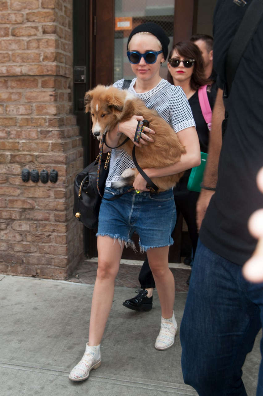 Miley Cyrus Leaves Her Hotel New York