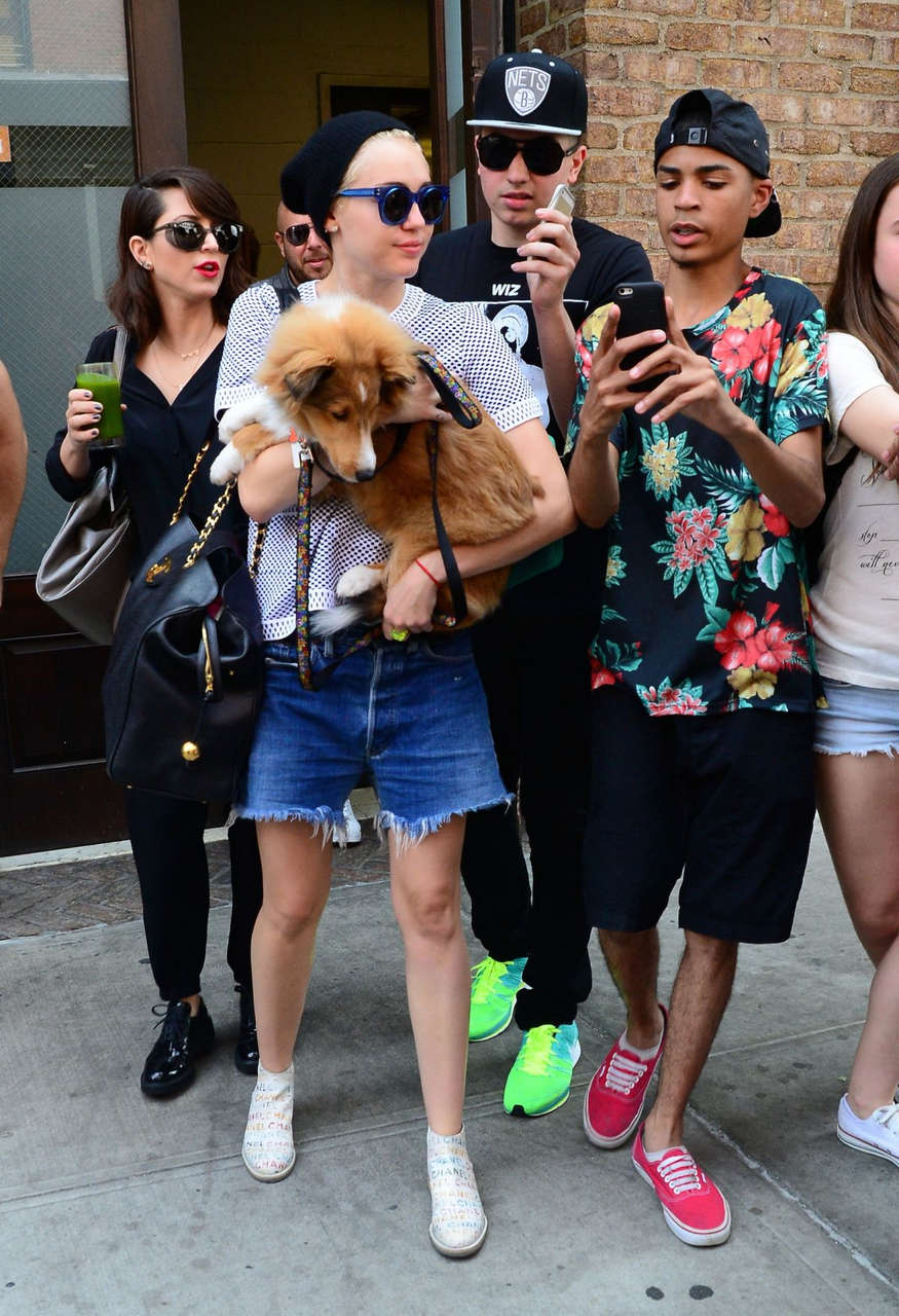 Miley Cyrus Leaves Her Hotel New York