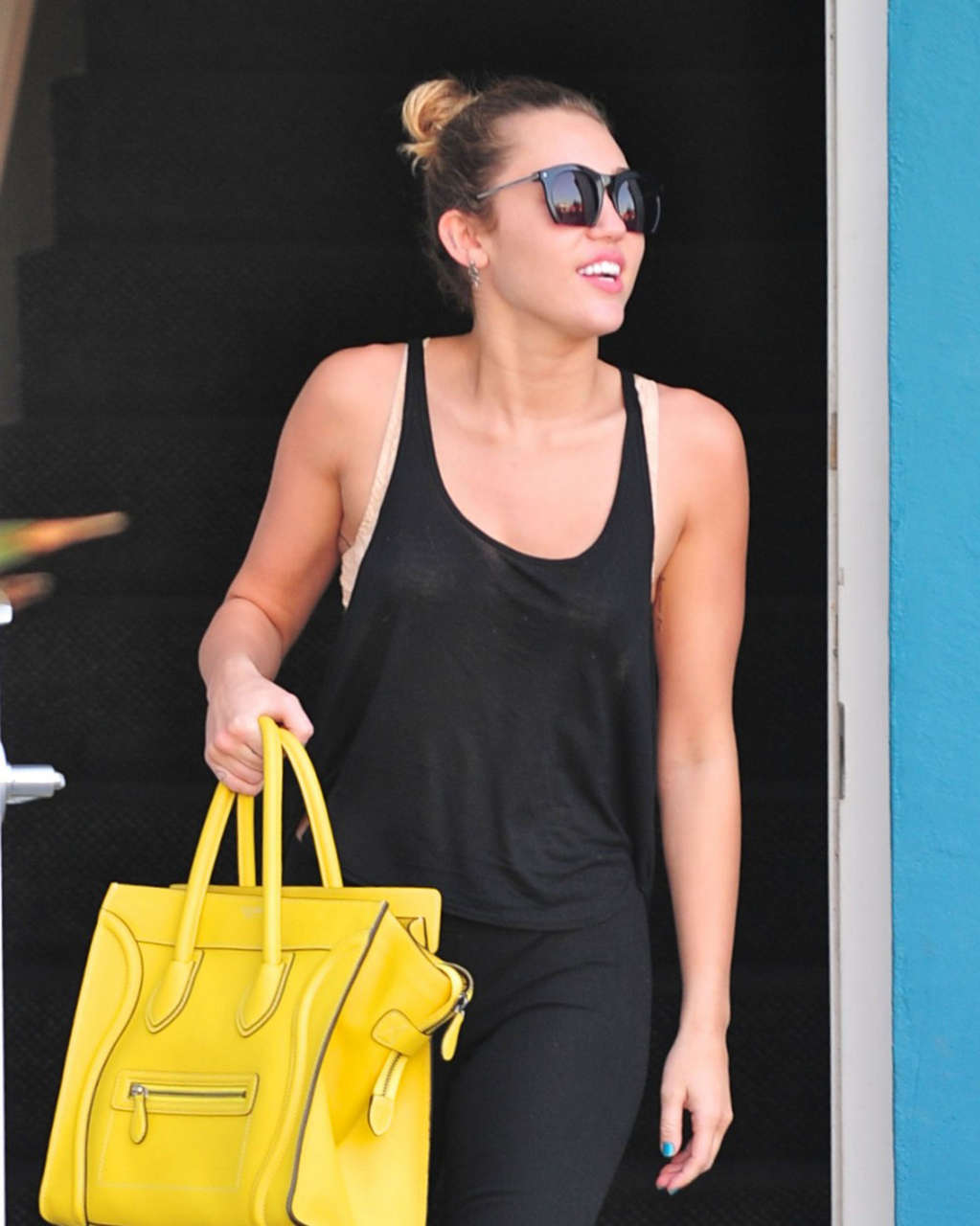Miley Cyrus Leaves Pilates Class Los Angeles