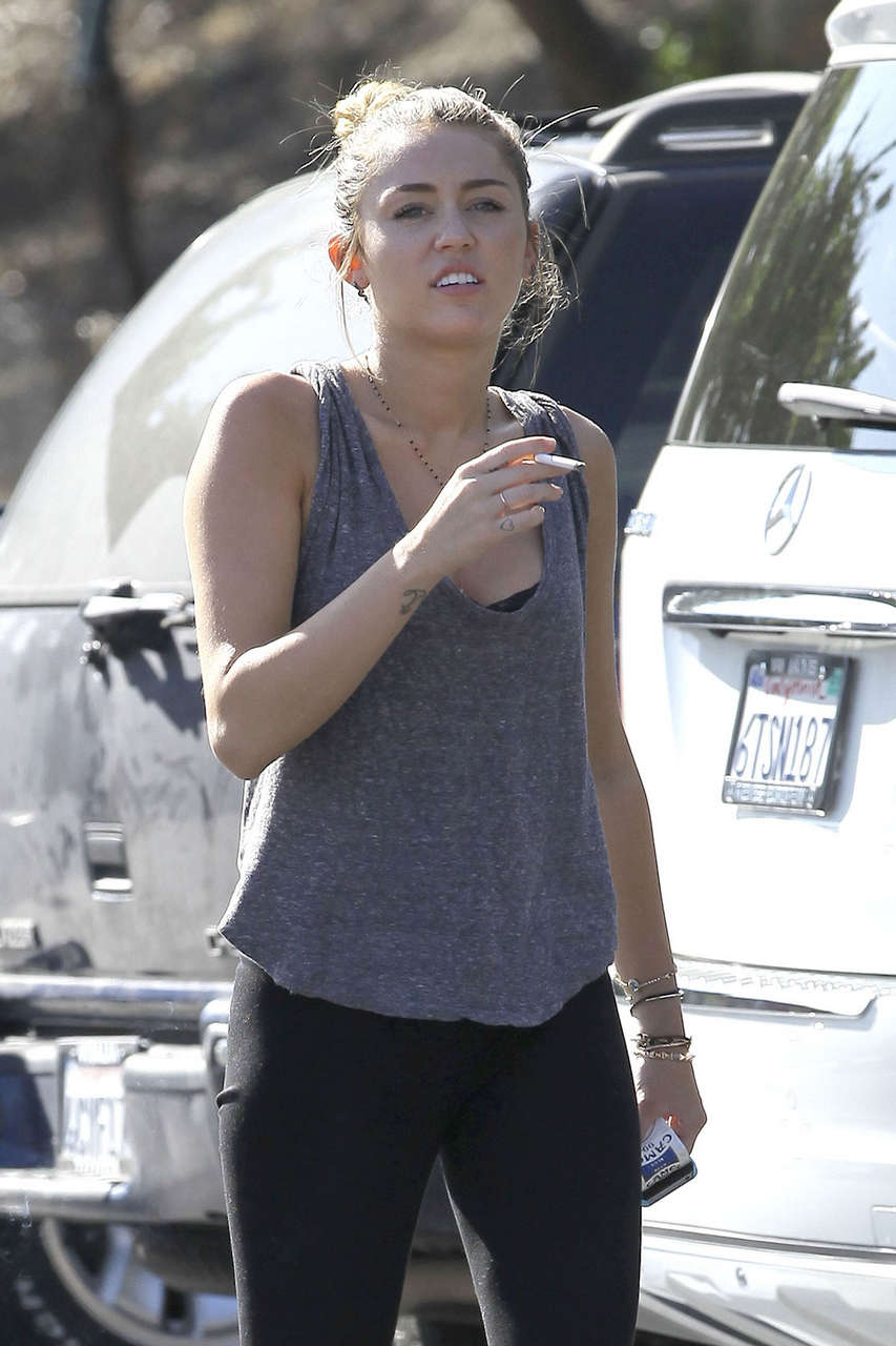 Miley Cyrus Smoking Toluca Lake