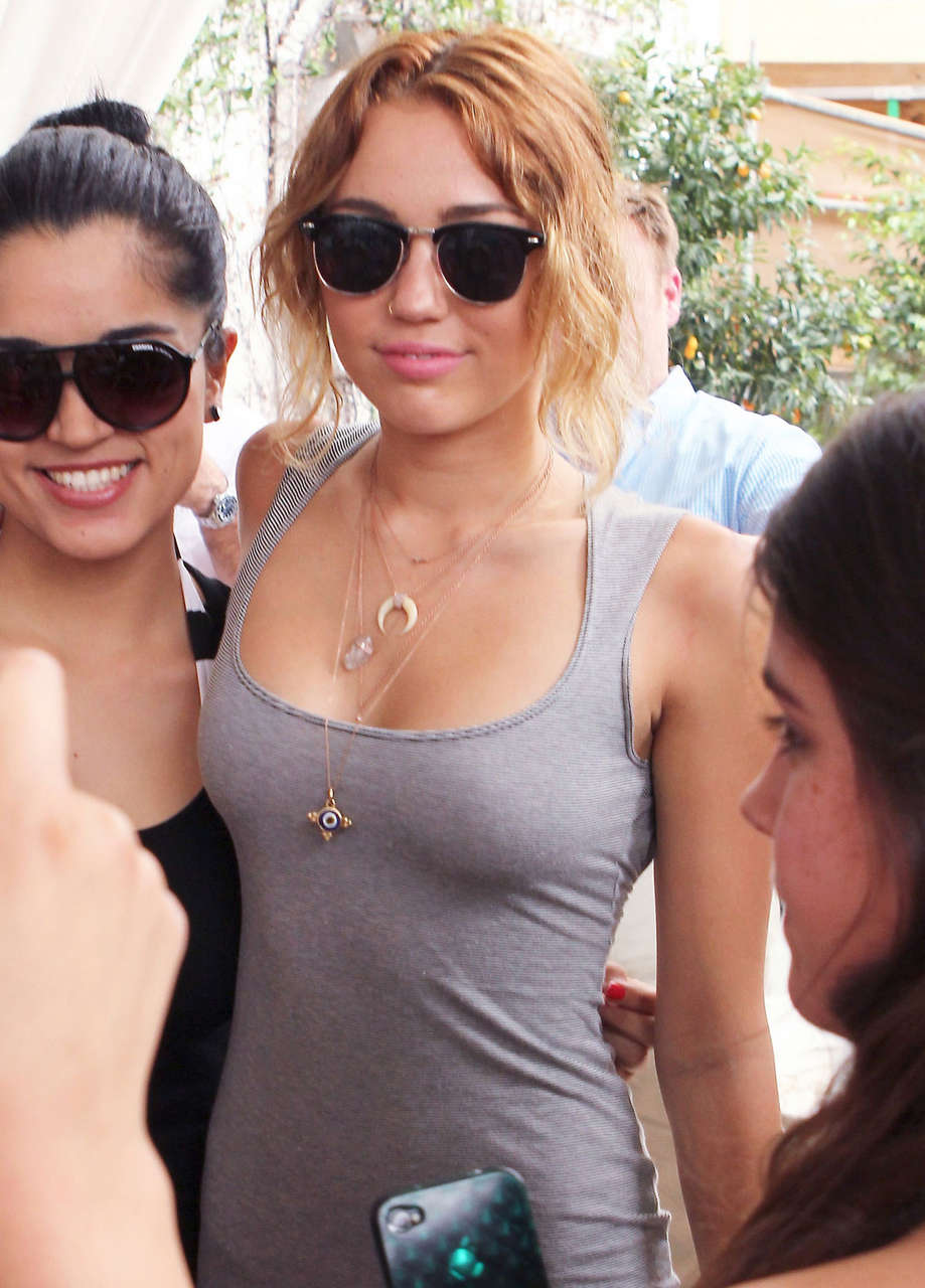 Miley Cyrus Tight Dress Leaves Her Hotel Miami