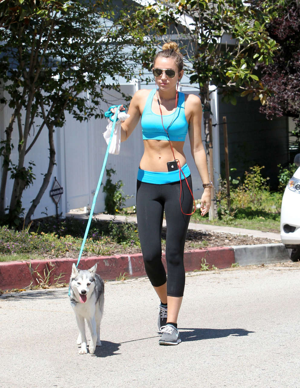 Miley Cyrus Tight Going For Jog Los Angeles
