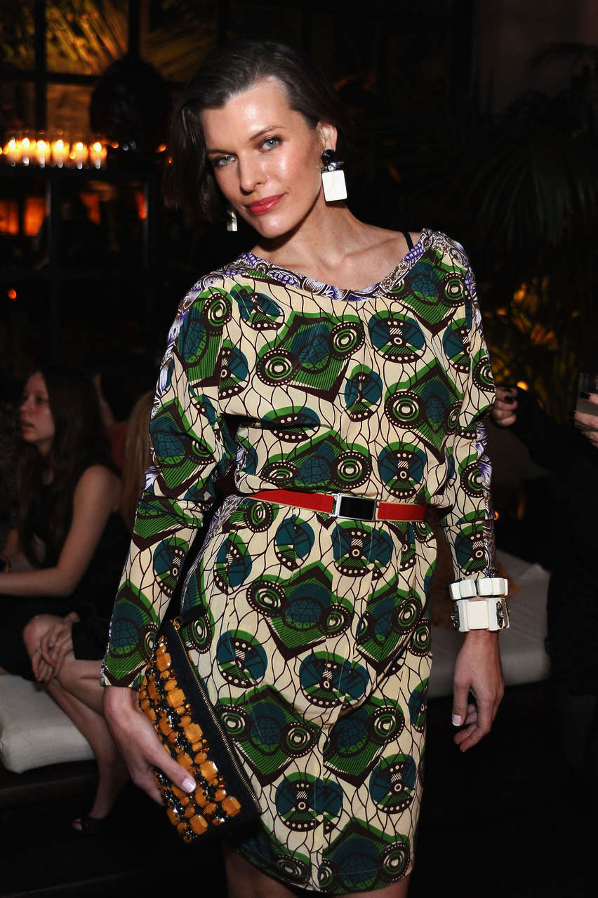 Milla Jovovich Marni Hm Collection Launch Los Angeles
