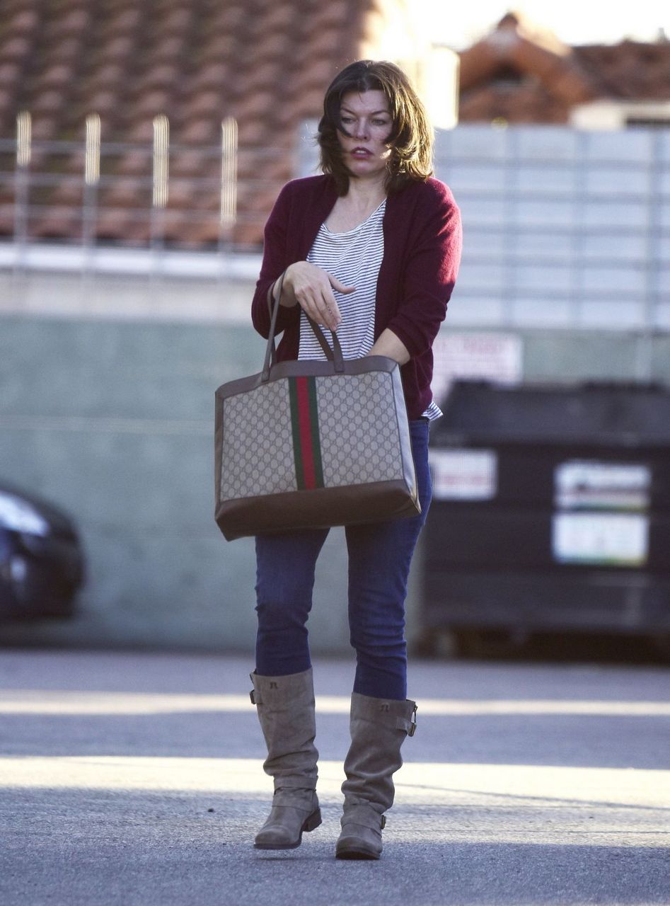 Milla Jovovich Out And About Los Angeles