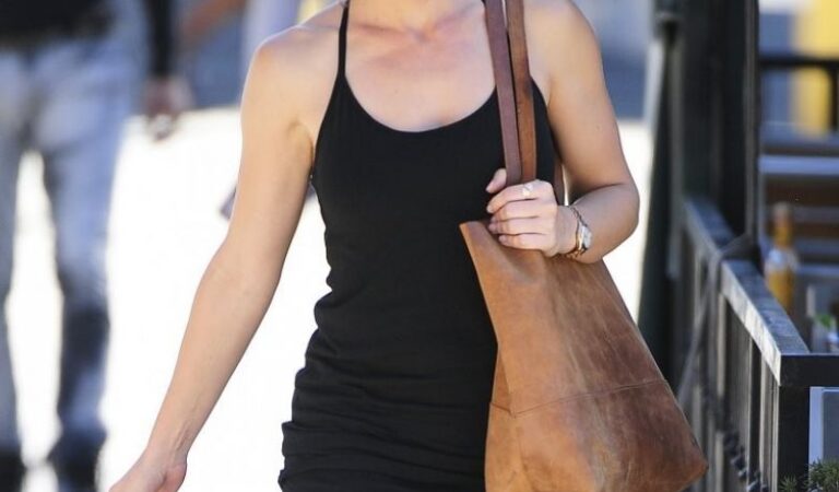Minka Kelly Leaves Hugos West Hollywood (11 photos)