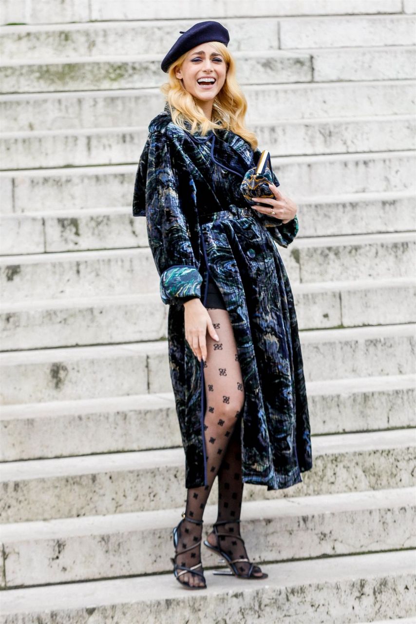 Miriam Leone Arrives Fendi Haute Couture Spring Summer 2022 Show Paris Fashion Week
