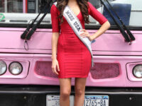 Miss Usa 2012 Olivia Culpo Big Pink Bus Launch New York