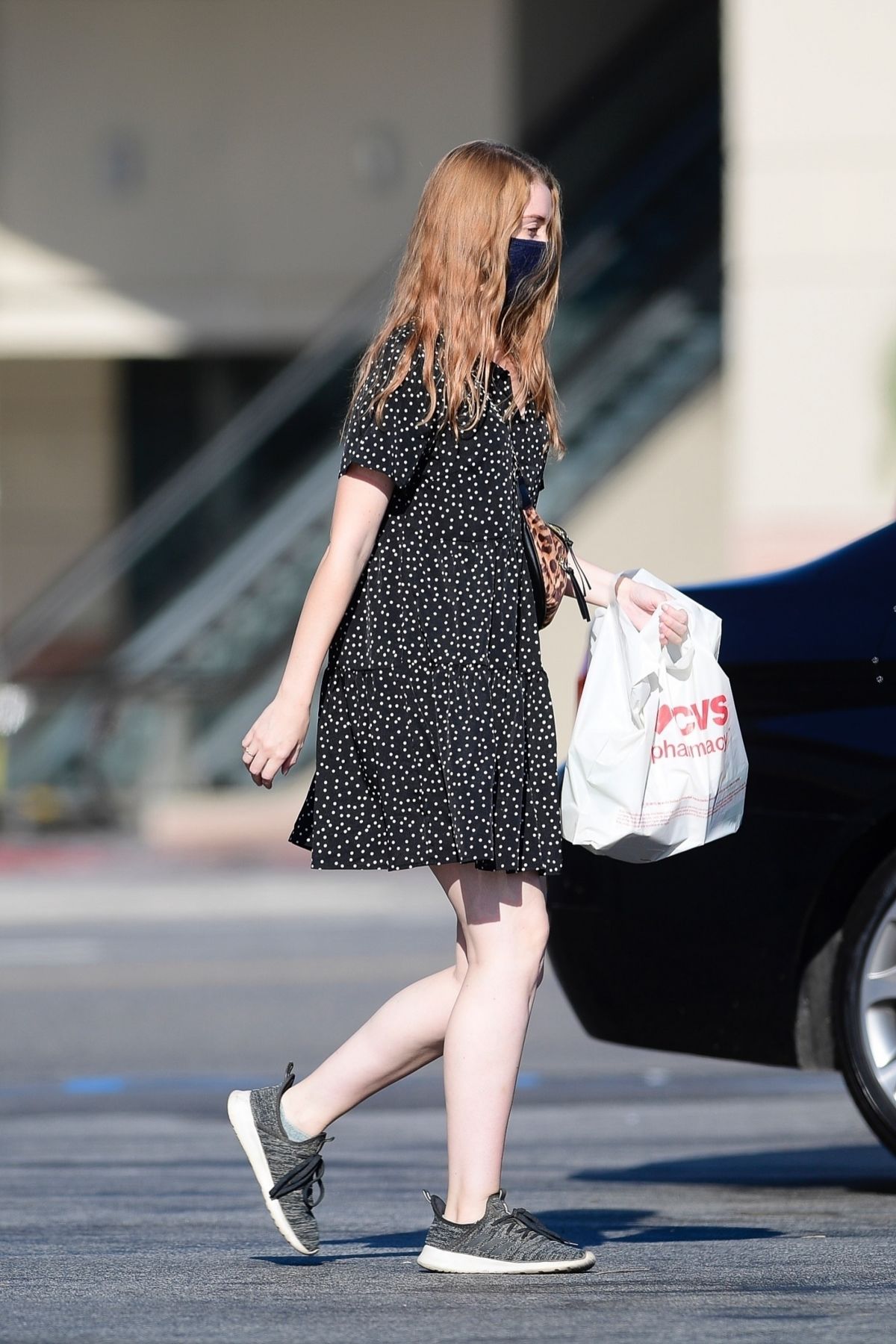 Molly Quinn Wearing Mask Out Los Angeles