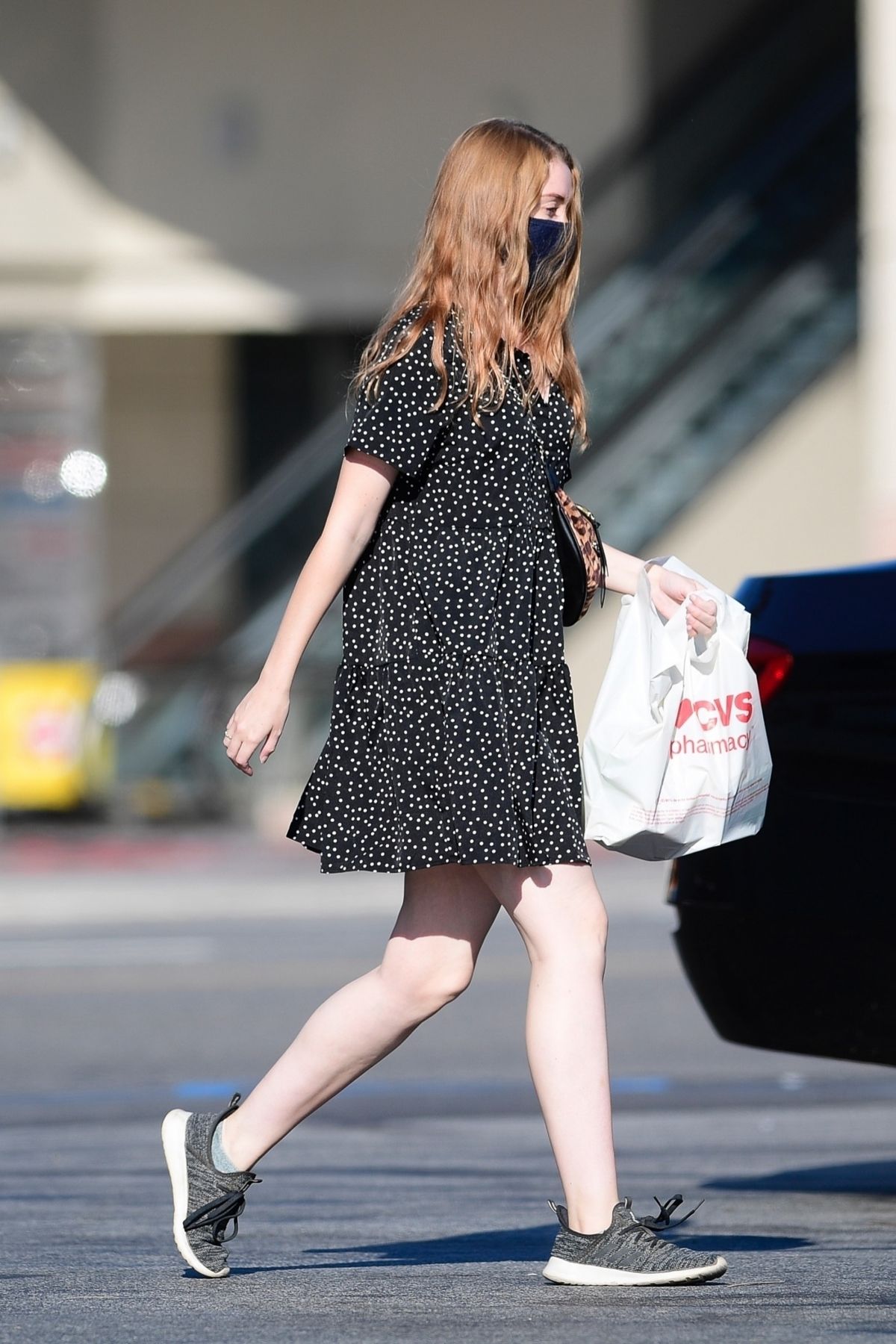 Molly Quinn Wearing Mask Out Los Angeles