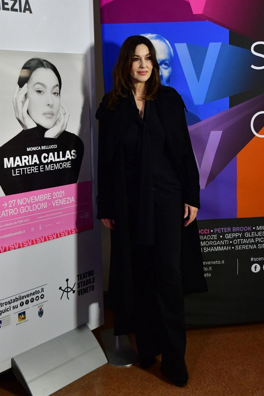 Monica Bellucci At Goldoni Theater Maria Callas Show Venice