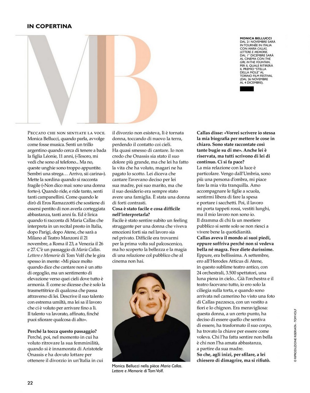 Monica Bellucci F Magazine November