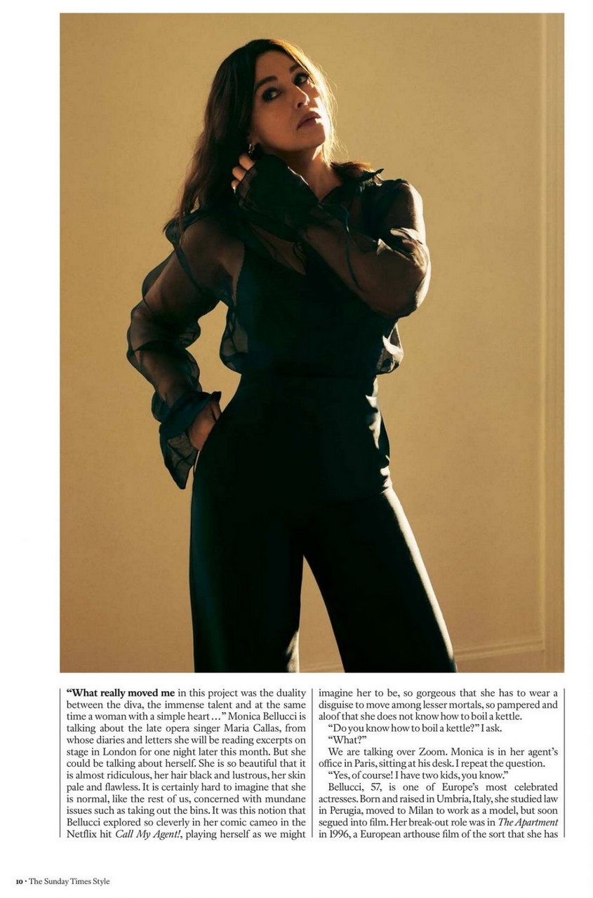 Monica Bellucci Sunday Times Style Magazine December