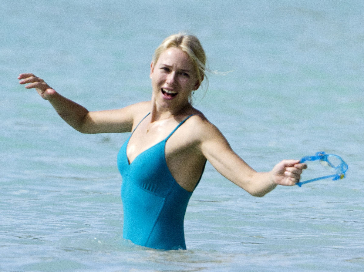Naomi Watts Swimsuit Beach Barbados