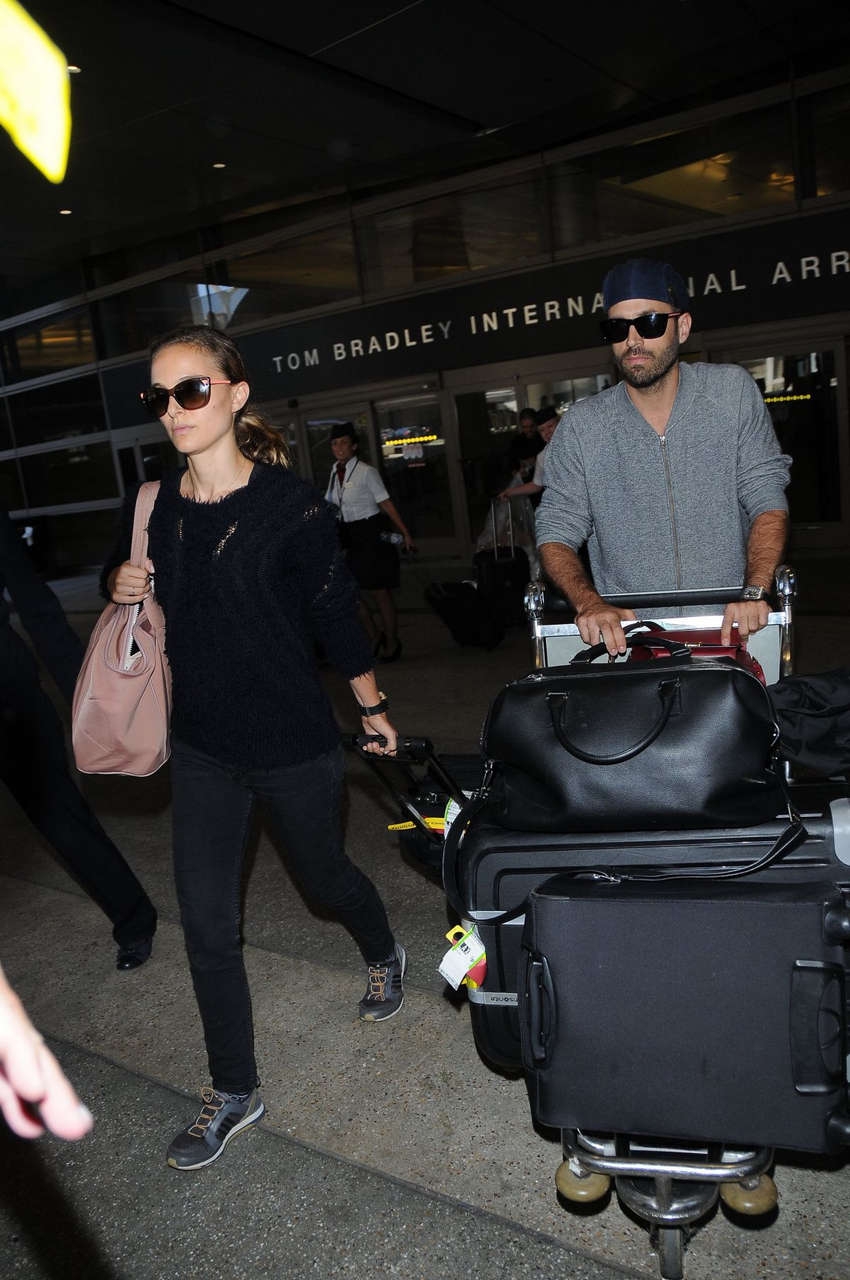 Natalie Portman Arrives Lax Airport Los Angeles