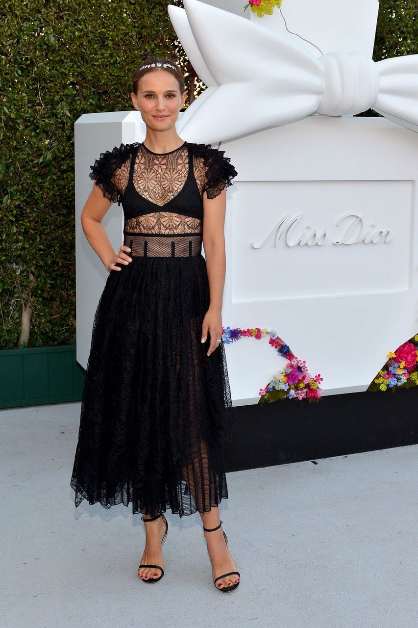 Natalie Portman Miss Dior Millefiori Garden Event West Hollywood