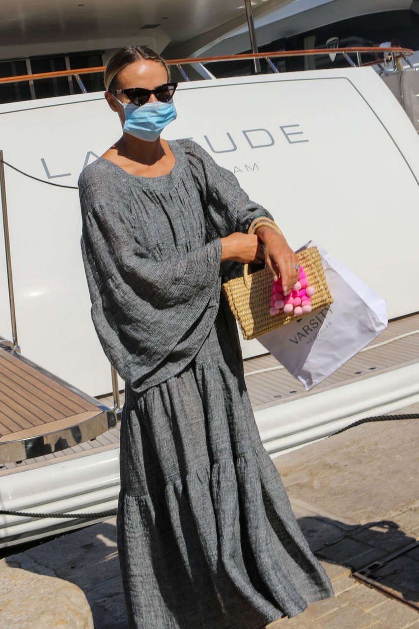 Natasha Poly Wearing Mask Out Saint Tropez