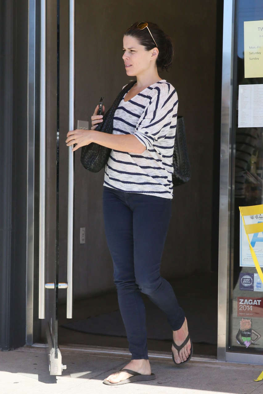Neve Campbell Leaves Twist Cafe Los Angeles