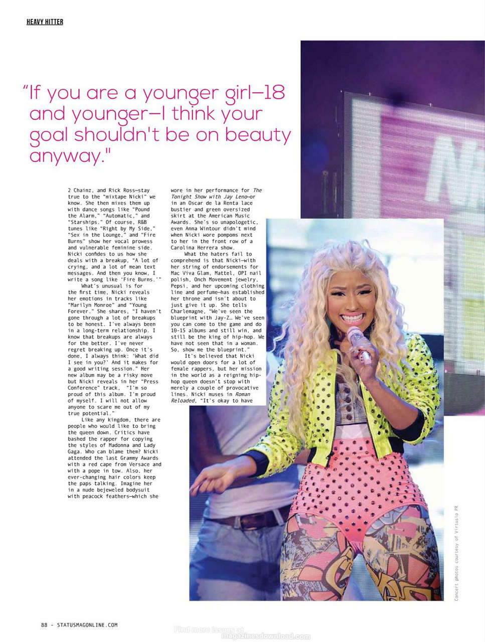 Nicki Minaj Status Magazine Philippines September 2012 Issue