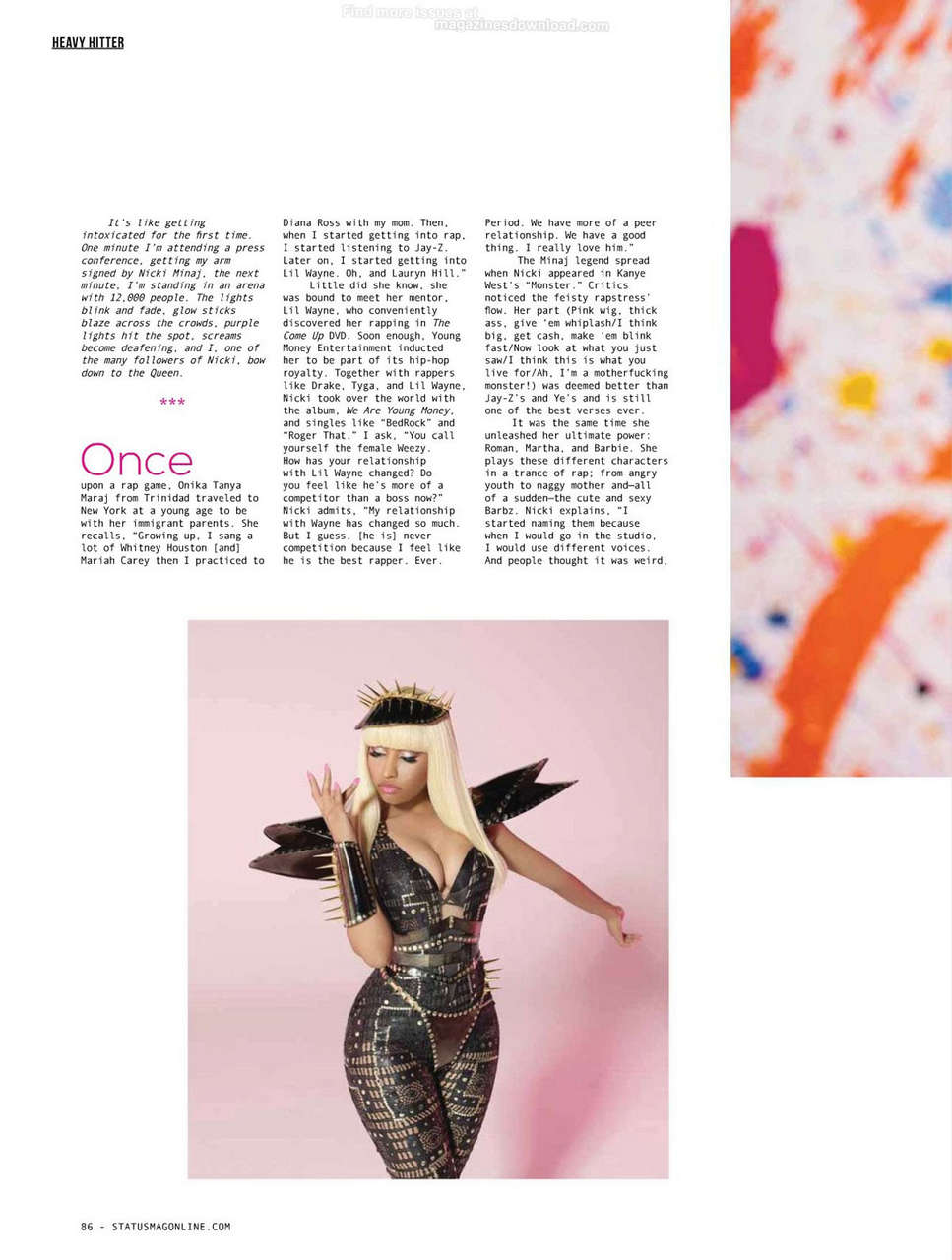 Nicki Minaj Status Magazine Philippines September 2012 Issue