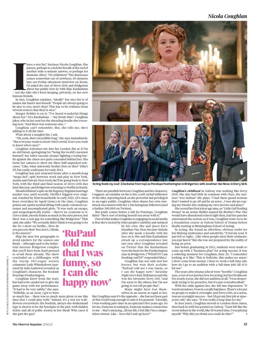 Nicola Coughlan Observer Magazine February