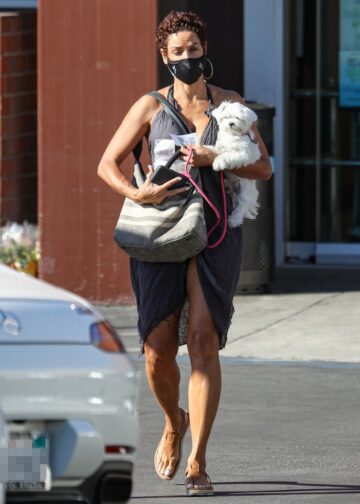 Nicole Murphy Out With Her Dog Pet Store Beverly Hills