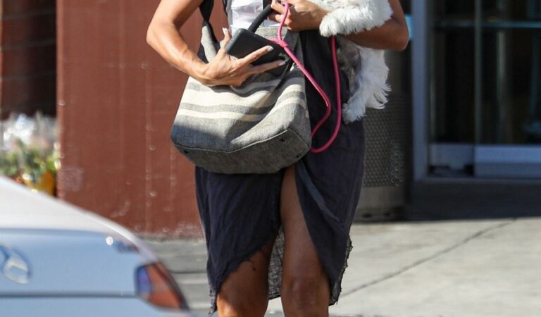 Nicole Murphy Out With Her Dog Pet Store Beverly Hills (10 photos)