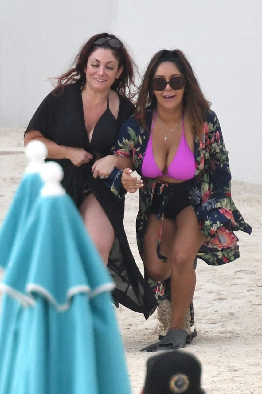 Nicole Snooki Polizzi Bikini Deena Cortese Out Beach Florida Keys