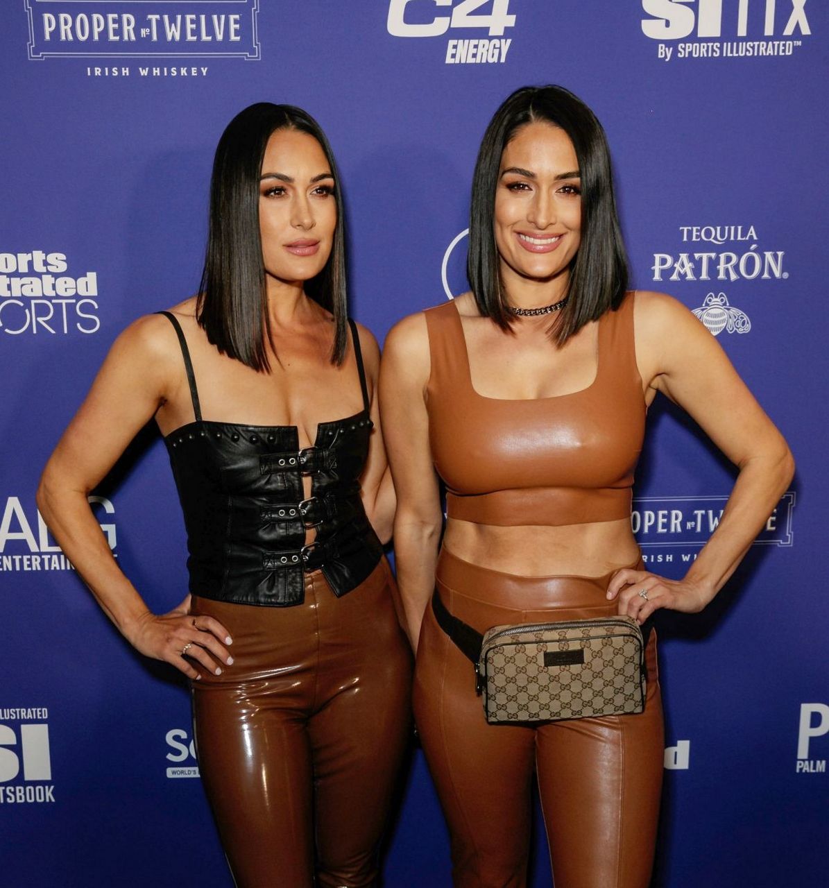 Nikki And Brie Bella Sports Illustrated Super Bowl Party Los Angeles