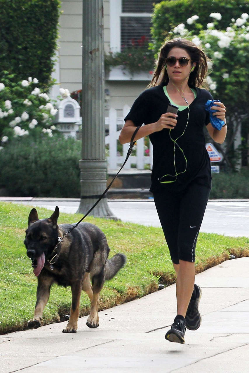 Nikki Reed Out Jogging Los Angeles