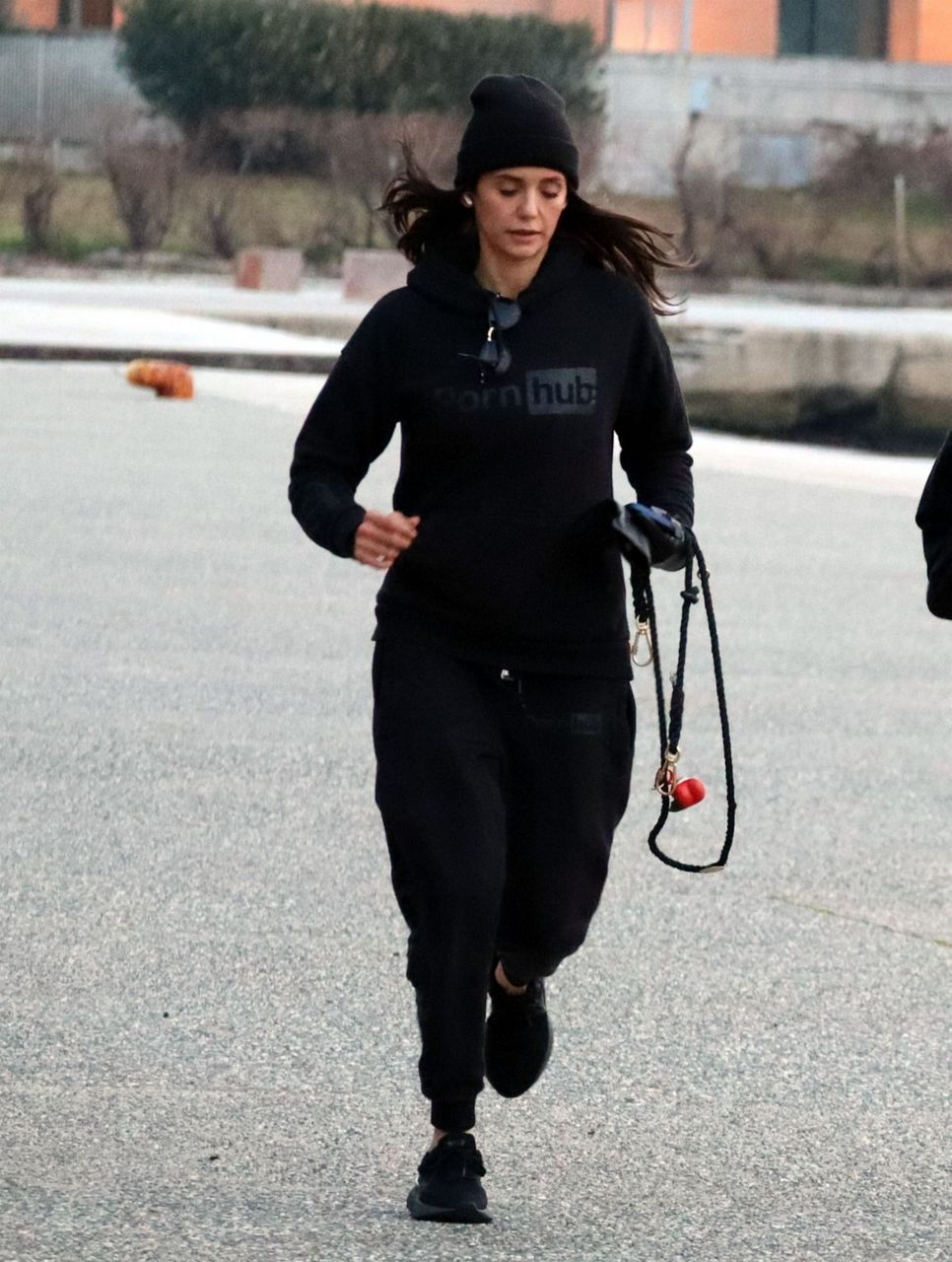 Nina Dobrev Out Jogging Thessaloniki