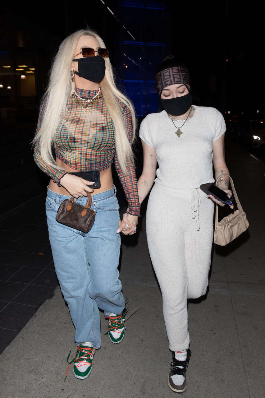 Noah Cyrus Tana Mongeau Out For Dinner Boa West Hollywood
