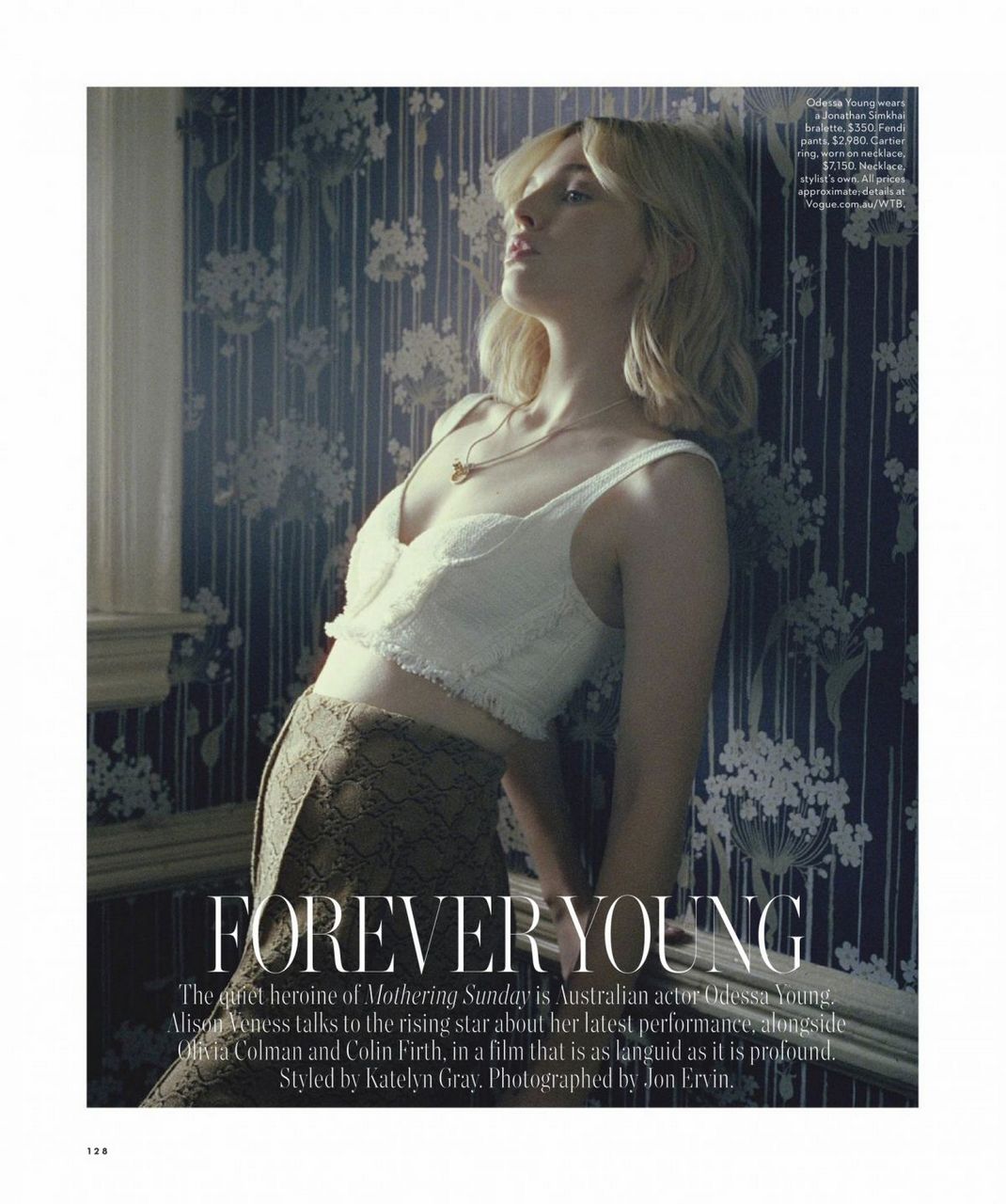 Odessa Young For Vogue Magazine Australia February