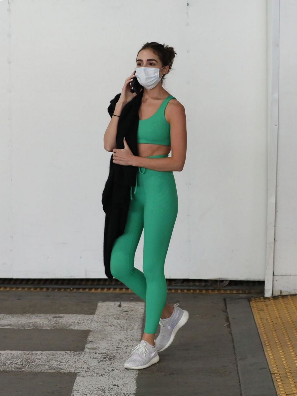 Olivia Culpo Tights Arrives Lax Airport Los Angeles
