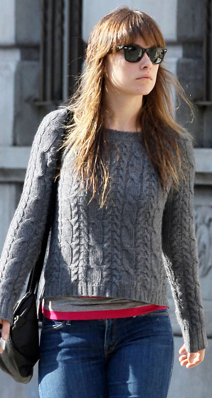 Olivia Wilde Candid Jeans Out About New York