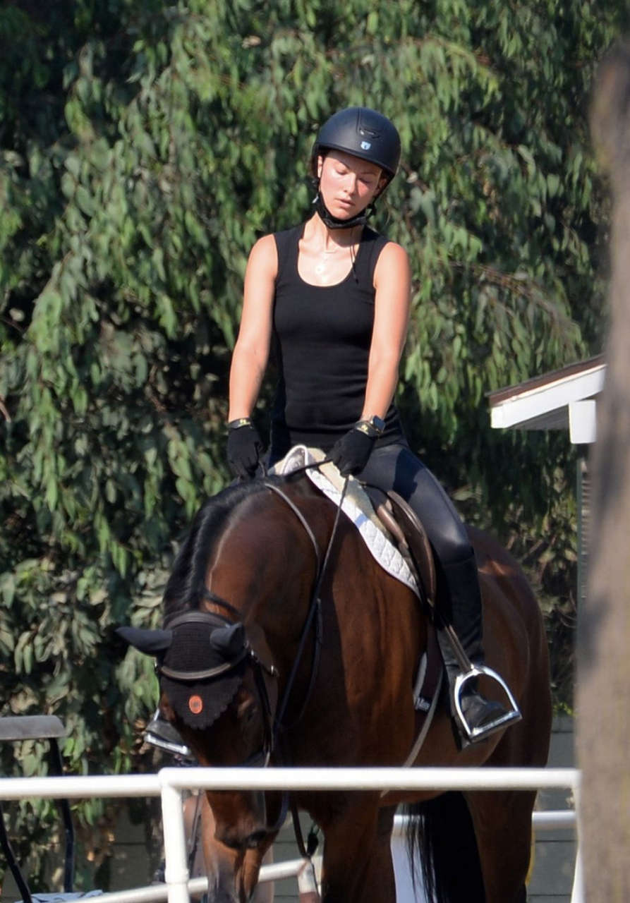 Olivia Wilde Horseback Riding Thousand Oaks
