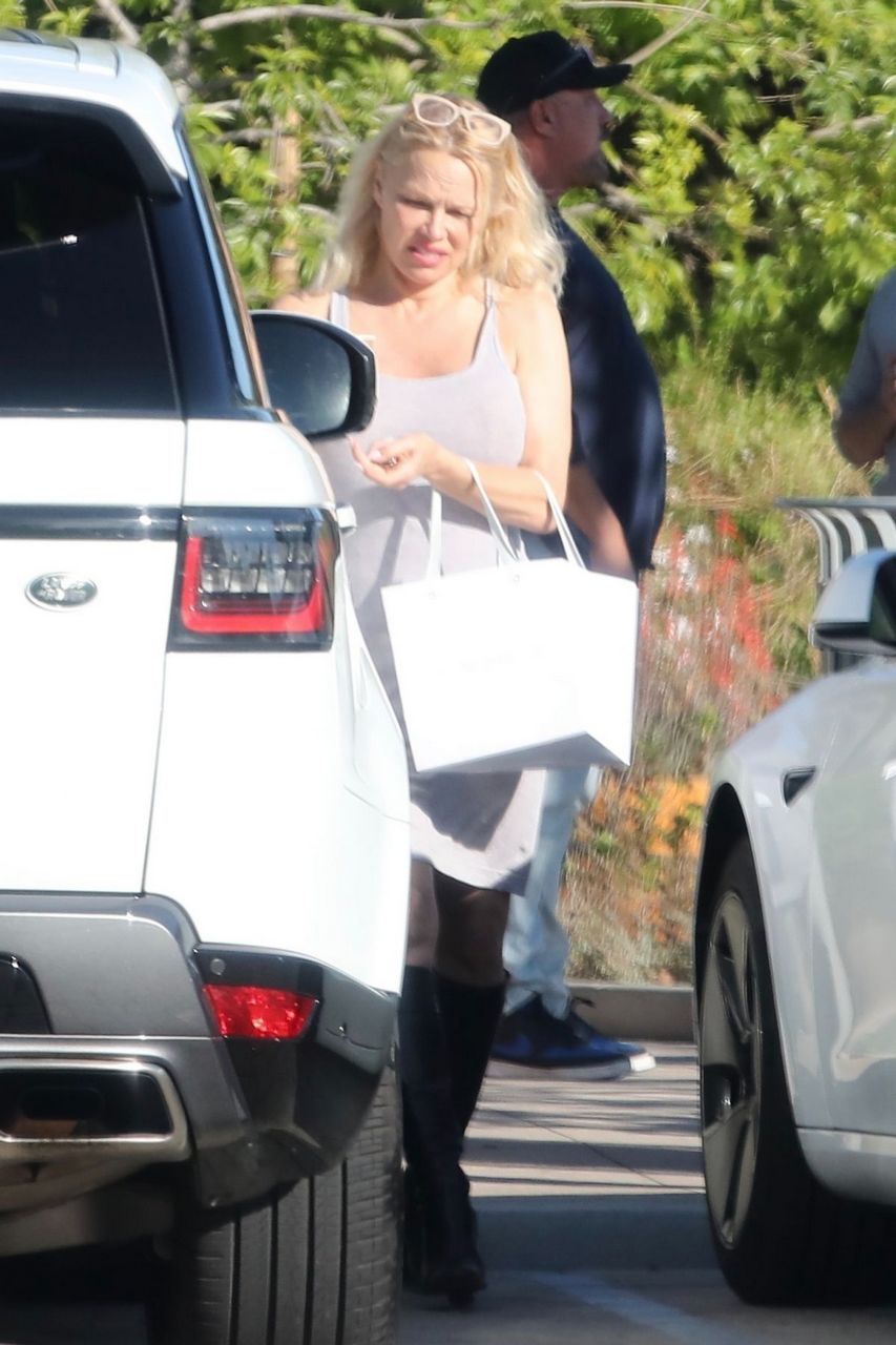 Pamela Anderson Out For Coffee Malibu