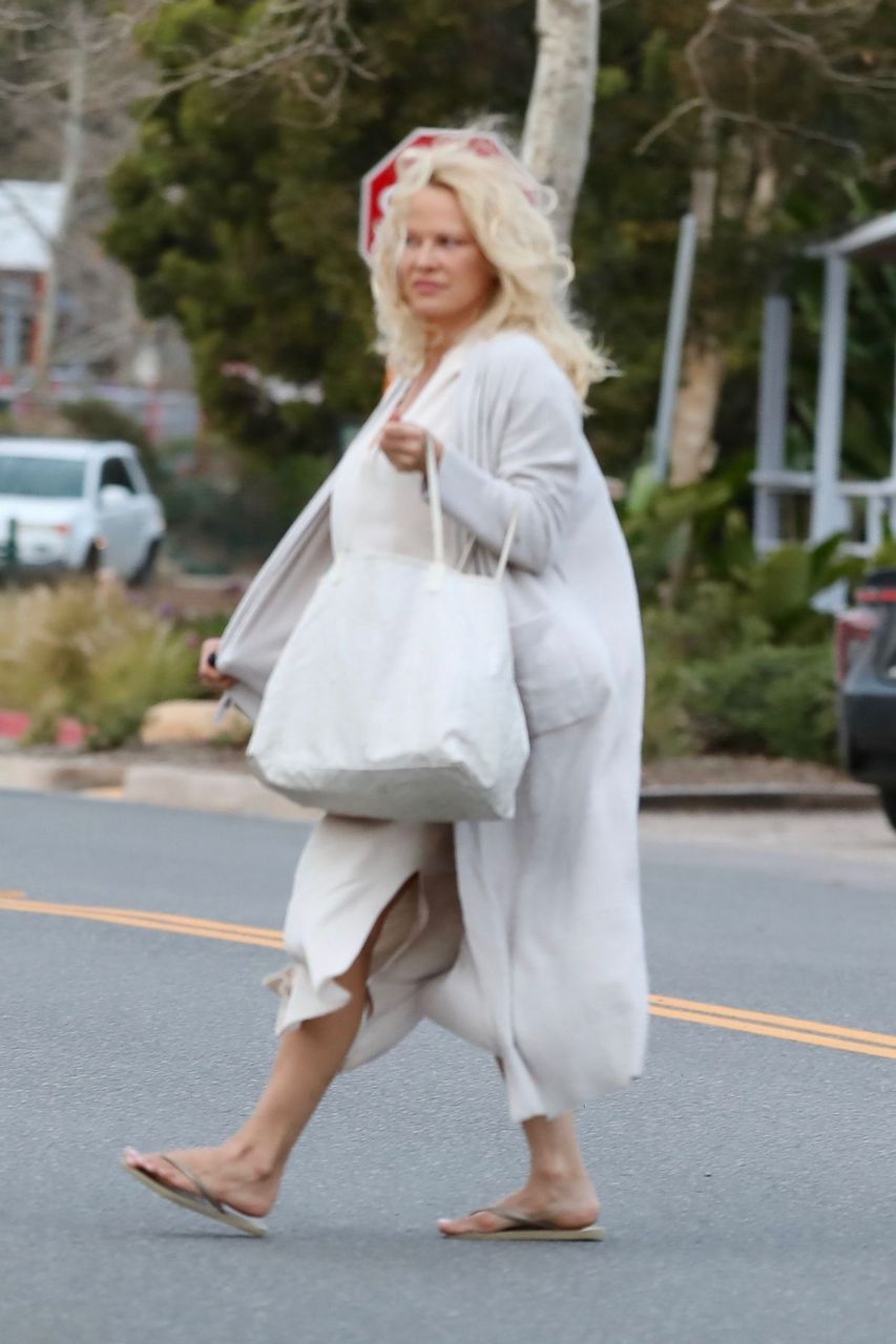 Pamela Anderson Out For Dinner Malibu