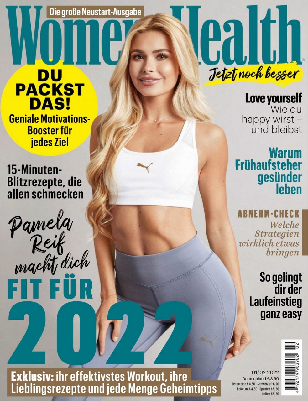Pamela Reif For Women S Health Magazine Germany February