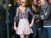 Paris Hilton Arrives Hotel