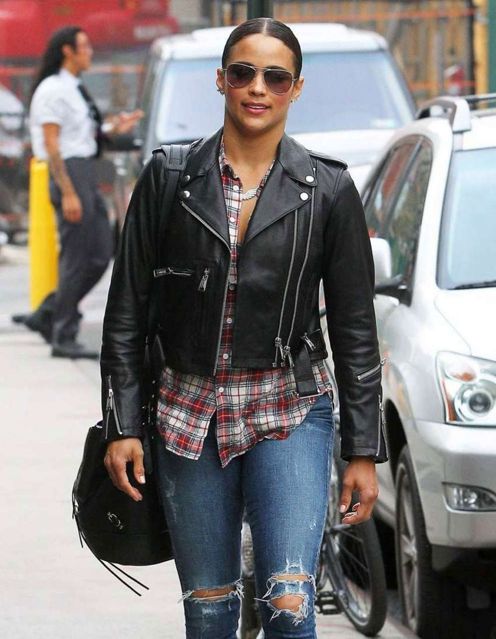 Paula Patton Ripped Jeans Out About New York