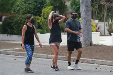 Pegnant Lea Michele Zandy Reich Out Santa Monica