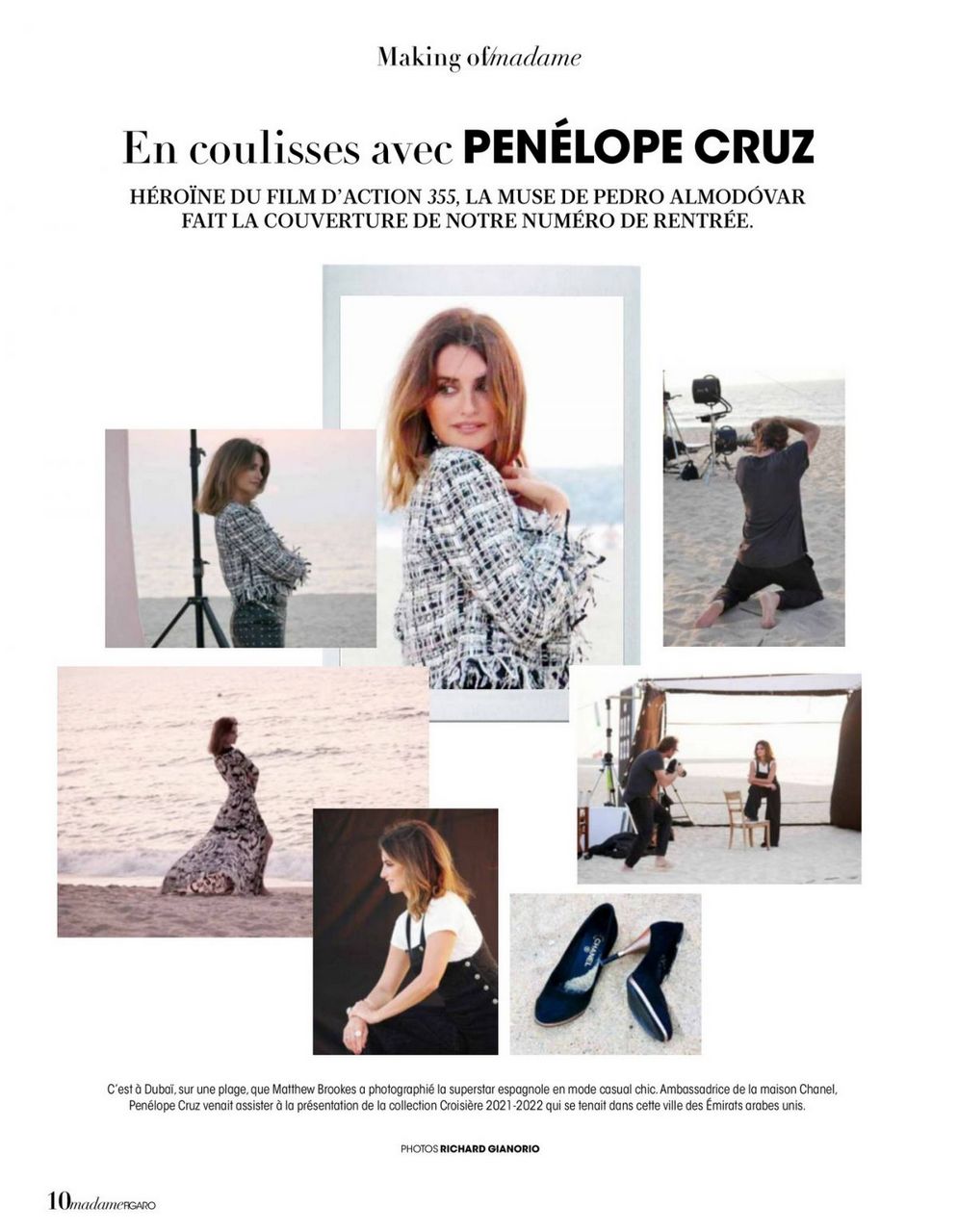 Penelope Cruz Madame Figaro Magazine January