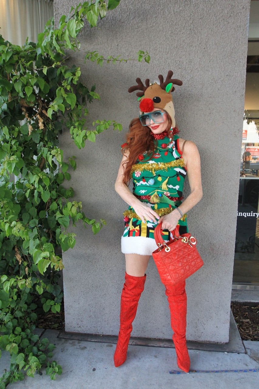 Phoebe Price Christmas Outfit Out Los Angeles